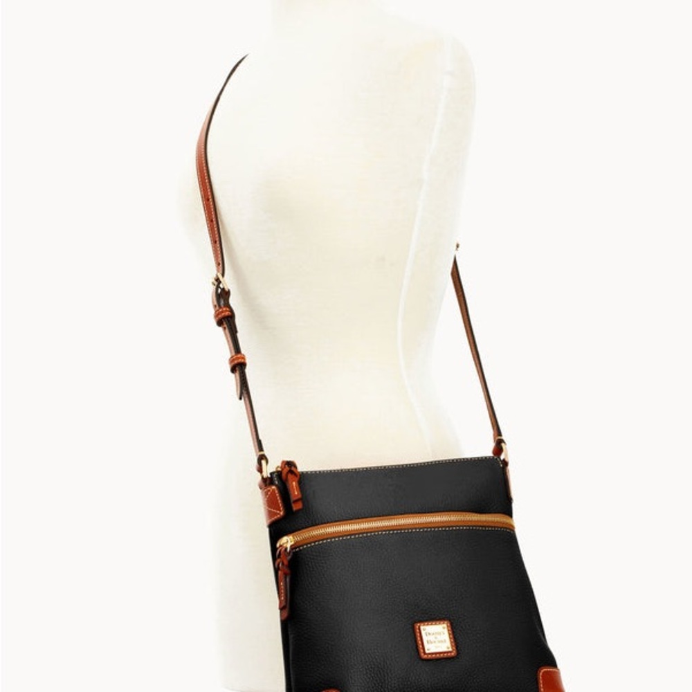 Dooney & Bourke Navy and Brown Crossbody Bag